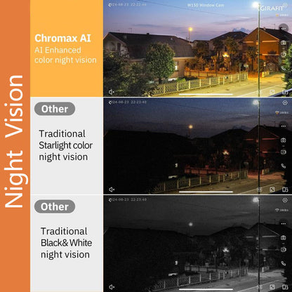 🎉 Second Piece OFF 30%🦜 Install on the window | AI Full-Color Night Vision, 24/7 Recording, Remote Viewing