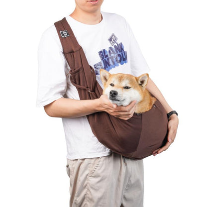 Crossbody breathable dog folding pet bag with large capacity