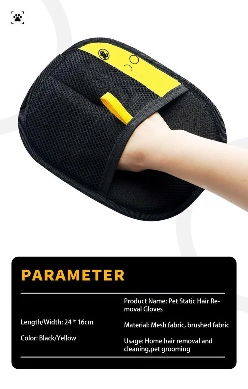 🔥BUY 1 GET 1 Free🔥🐾🧤 Pet Hair Remover Electrostatic Gloves – Double-Sided Efficient, Soft Silicone & Washable Reusable (Versatile Home+Car)!