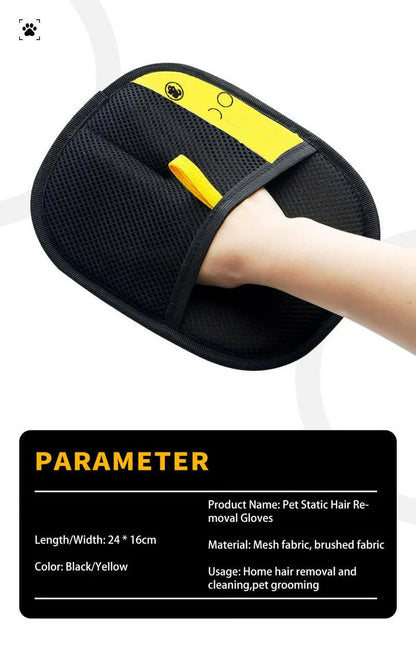 🔥BUY 1 GET 1 Free🔥🐾🧤 Pet Hair Remover Electrostatic Gloves – Double-Sided Efficient, Soft Silicone & Washable Reusable (Versatile Home+Car)!