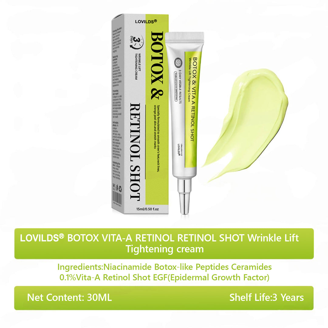 𝑶𝒇𝒇𝒊𝒄𝒊𝒂𝒍 𝑺𝒕𝒐𝒓𝒆👍| Regain youthful skin nown 💫LOVILDS® BOTOX & VITA A RETINOL SHOT Wrinkle Lift Tightening Cream