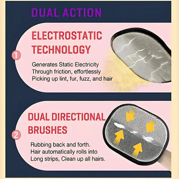 🔥BUY 1 GET 1 Free🔥🐾🧤 Pet Hair Remover Electrostatic Gloves – Double-Sided Efficient, Soft Silicone & Washable Reusable (Versatile Home+Car)!