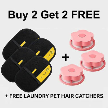 🔥BUY 1 GET 1 Free🔥🐾🧤 Pet Hair Remover Electrostatic Gloves – Double-Sided Efficient, Soft Silicone & Washable Reusable (Versatile Home+Car)!