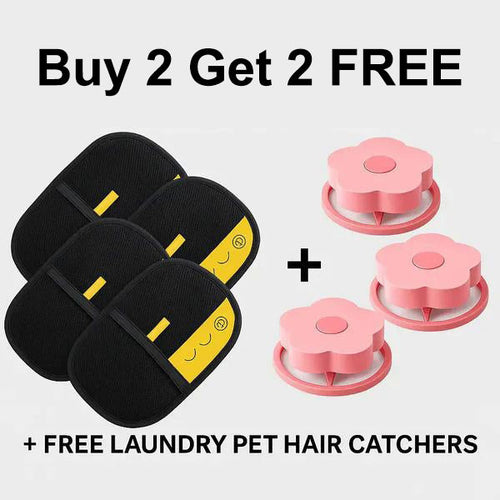 🔥BUY 1 GET 1 Free🔥🐾🧤 Pet Hair Remover Electrostatic Gloves – Double-Sided Efficient, Soft Silicone & Washable Reusable (Versatile Home+Car)!